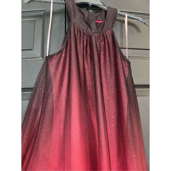 Venus Red/black ombré Glittering Dress - Picture 4 of 10